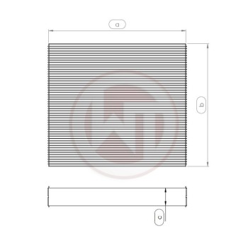 Radiator core 264x240x96