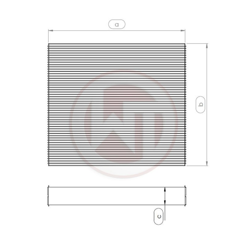 Radiator core 264x240x96